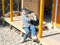 our male Bernese Moutain Dog Moritz playing like a baby